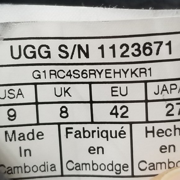 UGG Rain Ready Gatson Mid Boot, Black Waterproof Leather,  Mens Sizes 9 / 42 - Picture 12 of 12